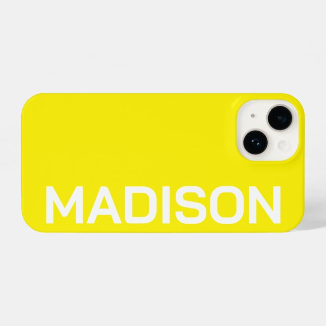 Coque iPhone Customized Name Stylish Minimal Monogram Modern (Verso Horizontal)