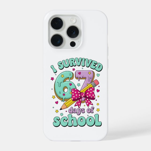 Coque iPhone Cute 67 Days Of School Pencil Bow Classroom Theme (Verso)