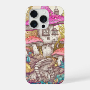 Cute Coloré Mushroom House Art
