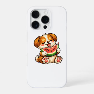 Coque iPhone 16 Pro Cute Dog Watermelon