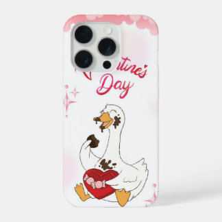 Cute Goose Valentine Chocolate Love Illustration