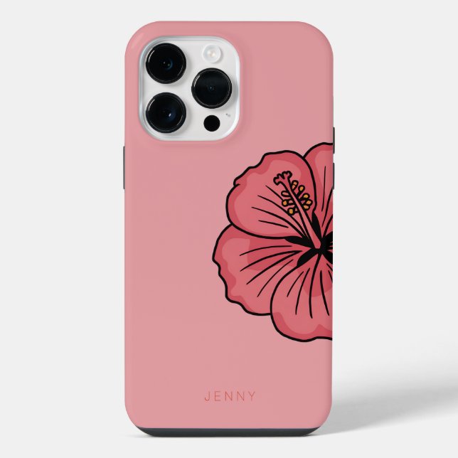 Coque iPhone Cute hibiscus motif (Verso)