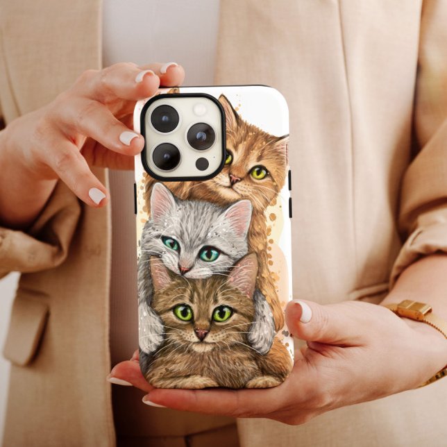 Coque iphone Cute Kittens | Adorable Amoureux des  (Créateur téléchargé)