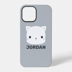 Coque iPhone 12 Pro Cute Little Cat avec nom personnalisé