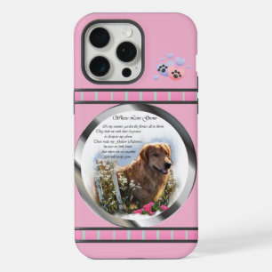 Cute rose moderne Golden Retriever Dog Art