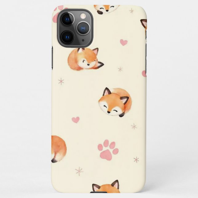 Coque iPhone Cute Sleeping Fox Pattern Phone Case (Dos)