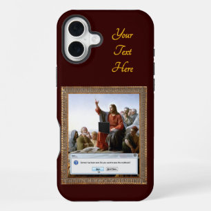 Coque iPhone 16 Plus Cyber Sermon drôle Personnalisé