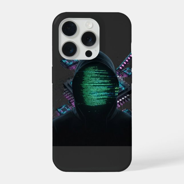 Coque iPhone Cybernetic Tech Fusion - Neon Katana & CPU Circuit (Verso)