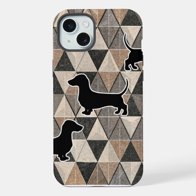 Coque iPhone Dachshund Walking (Verso)