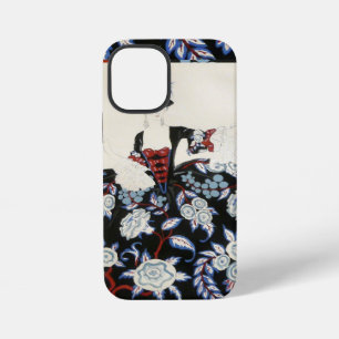 COQUE iPhone 12 MINI DAME ÉLÉGANTE ROBE FLEURIE AVEC FLEURS BLANCHES NO