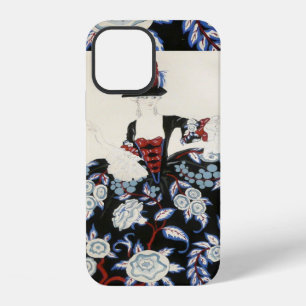 COQUE iPhone 12 DAME ÉLÉGANTE ROBE FLEURIE AVEC FLEURS BLANCHES NO