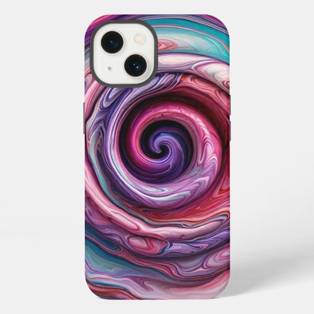 Coque iPhone "Danse Spirale Ébulliente" (Verso)
