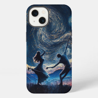 Etui iPhone 13 danser dans la nuit étoilée