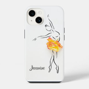Coque Pour iPhone 14 Danseuse de ballet Rose Danseuse de ballet Nom per