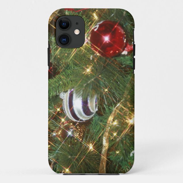 Coque iphone d'arbre de Noël (Dos)