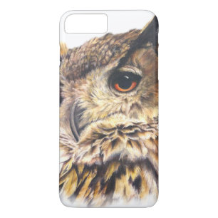 Coque iphone d'art de l'Aigle Owl d'Eurasie
