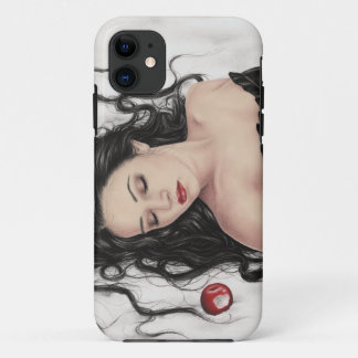 Coque iphone d'automne de blancs de neige