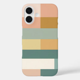 Coque iphone de bloc de couleur géométrique minima