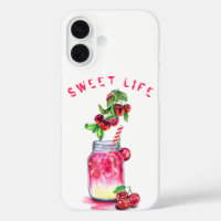 Coque iphone de boisson aux cerises fraîches - Tex