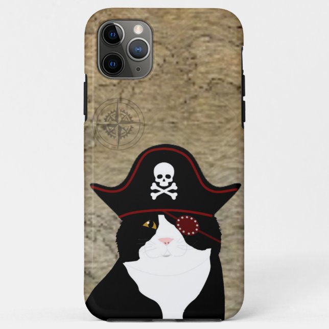 Coque iphone de chat pirate (Dos)