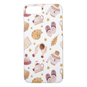 Coque iphone de chats d'automne et d'hiver