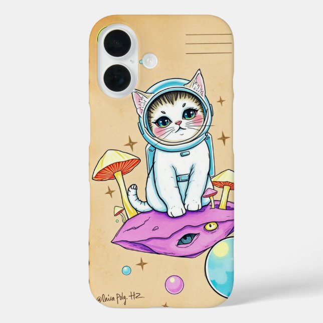 Coque iphone de chats Whimsical Space (Verso)