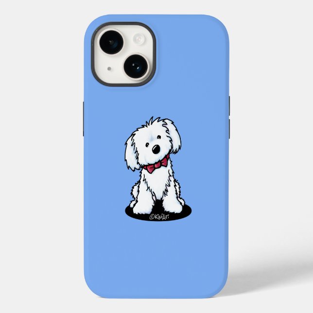 Coque iphone de chien maltais (Verso)