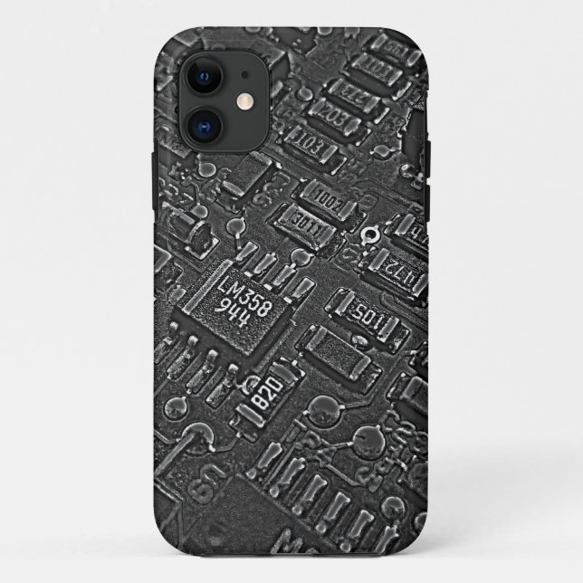 Coque iphone de circuits foncés (Dos)