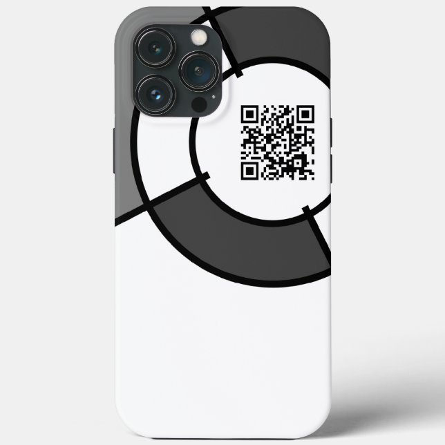 coque iphone de code QR de bullseye personnalisabl (Verso)