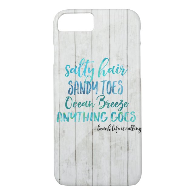 coque iphone de coiffure salée Sandy Toe Ocean Bea (Dos)