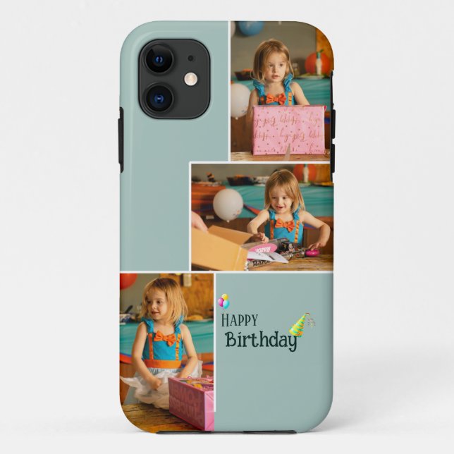 Coque iphone de collection photo d'anniversaire pe (Dos)