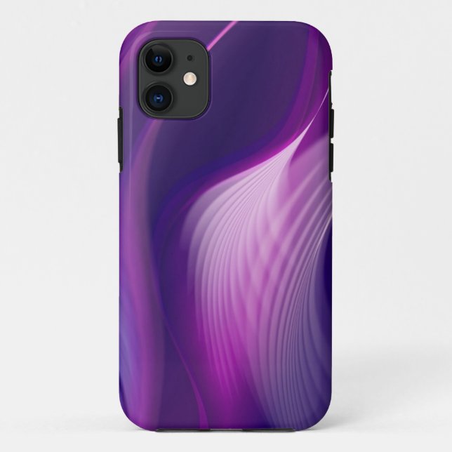 Coque iphone de conception abstraite violet (Dos)