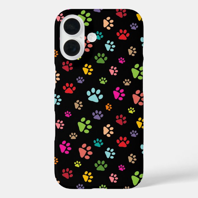 Coque iphone de conception Pawprints (Verso)