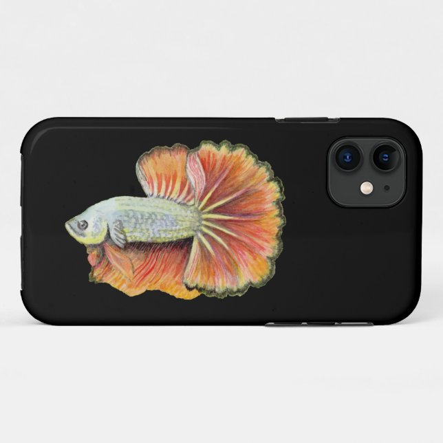 Coque iphone de Coque de poisson Betta-Mate (Dos (Horizontal))