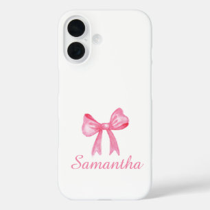 Coque iphone de Cravate de rose personnalisée Nom