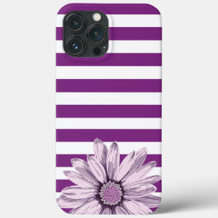 Coque iphone de de fleur blanc violet