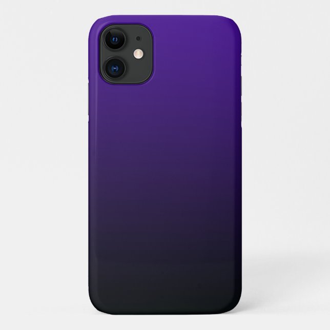 Coque iphone de dégradé violet à noir (Dos)