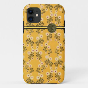 Coque iphone de design de fleurs jaunes