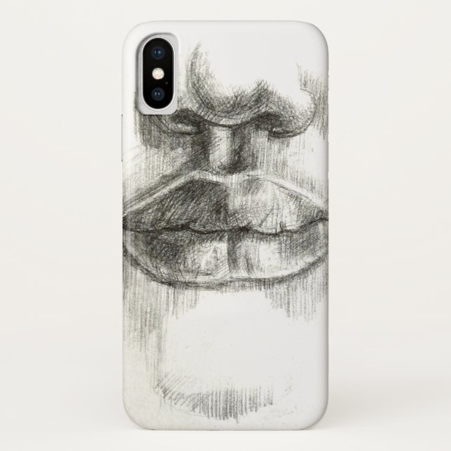 Coque iphone de dessin des lèvres et du nez (Dos)
