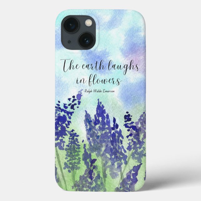 Coque iphone de devis de fleurs (Verso)