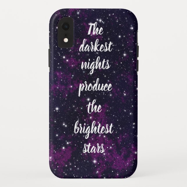 Coque iphone de devis personnalisé Galaxy violet (Dos)