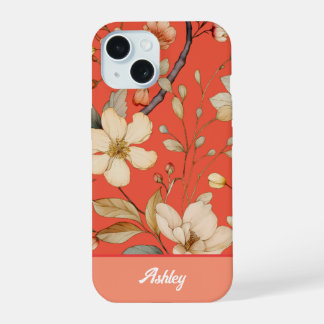 Coque iphone de fleur sauvage rouge Mango Spring