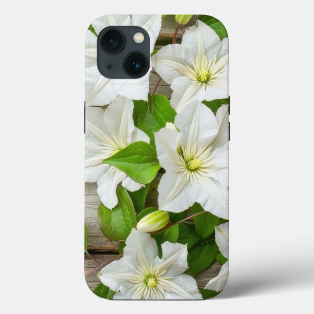 Coque iphone de fleurs blanches (Verso)