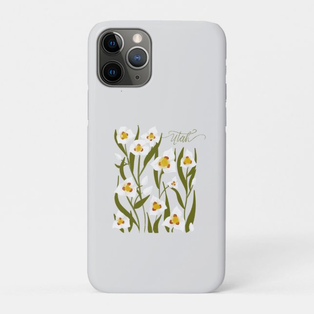 Coque iphone de fleurs de l'État Utah (Dos)