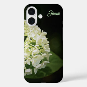 Coque iphone de fleurs d'Hydrangée blanche personn