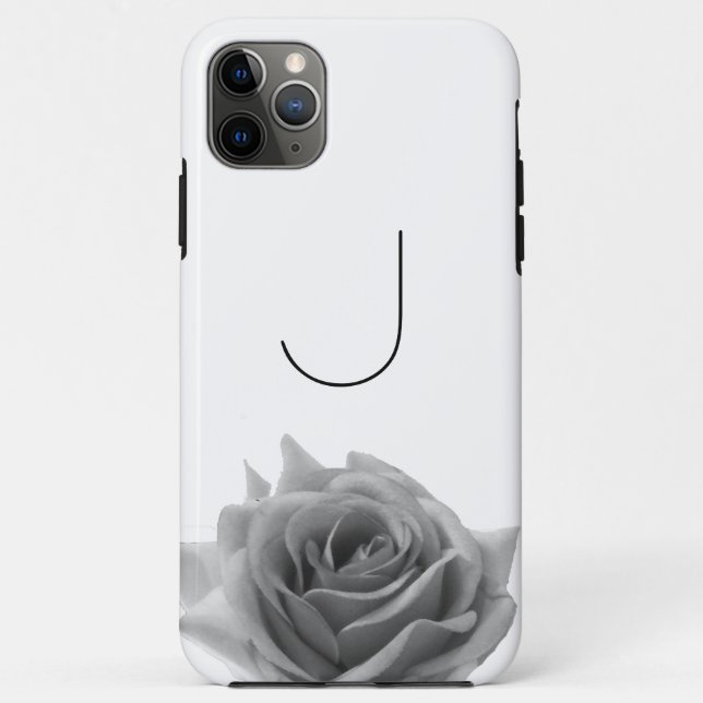 Coque iphone de fleurs noir et blanc (Dos)