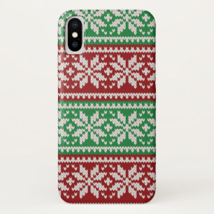 Coque iphone de flocon de neige de chandail de