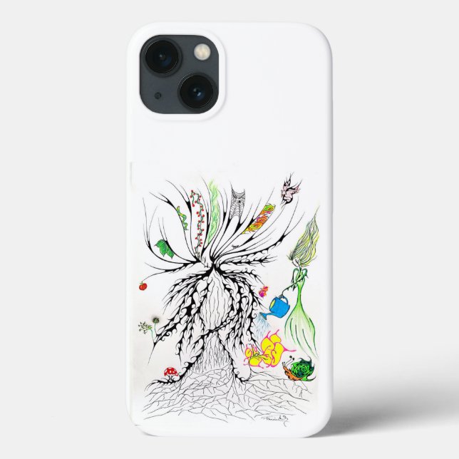Coque iphone de flux géométrique - Unique et Visio (Verso)