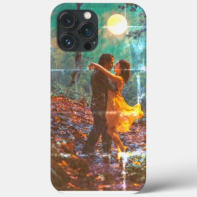 Coque iphone de Forest Dance Couple avec Monogramm (Verso)