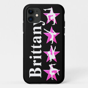 COQUE IPHONE DE GYMNASTIQUE PERSONNALISÉ DE ROSE 